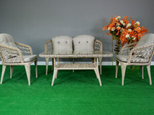 Rumeli Rattan Çay Seti | Bahçe Mobilyaları - Görsel 1