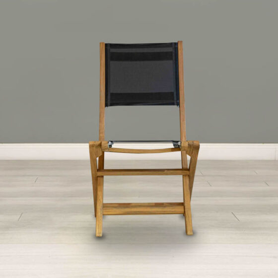 Teak Muson Fileli Kolsuz Katlanır Sandalye