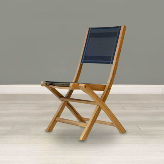 Teak Muson Fileli Kolsuz Katlanır Sandalye