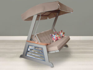 Aluminyum Zirkon Yatarlı Salıncak | Bahçe Mobilyaları - Görsel 1